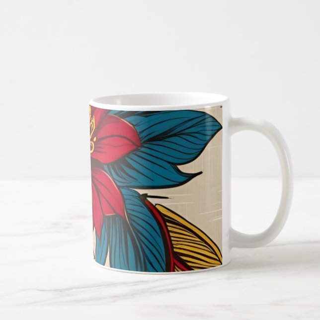 Tropical Flowers - Natural Vibrance Coffee Mug (Right)