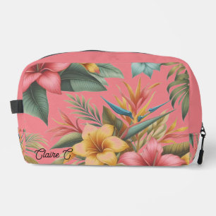 Tropical Flowers Nature Inspired Accessory Pouch