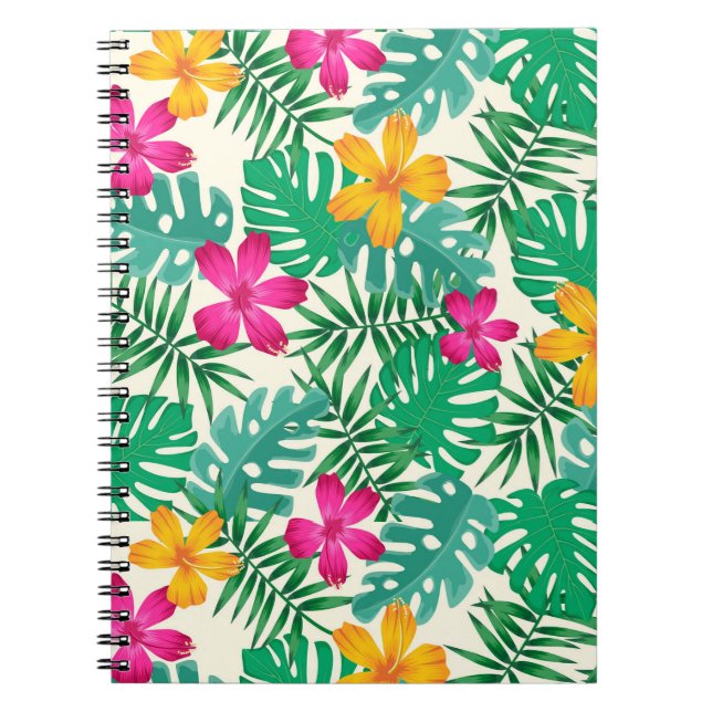 Tropical flowers  notebook (Front)