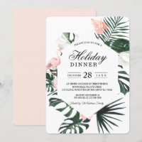 Tropical Flowers & Pink Flamingo Beauty