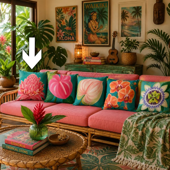 Tropical Flowers Plant Cushion (Creator Uploaded)