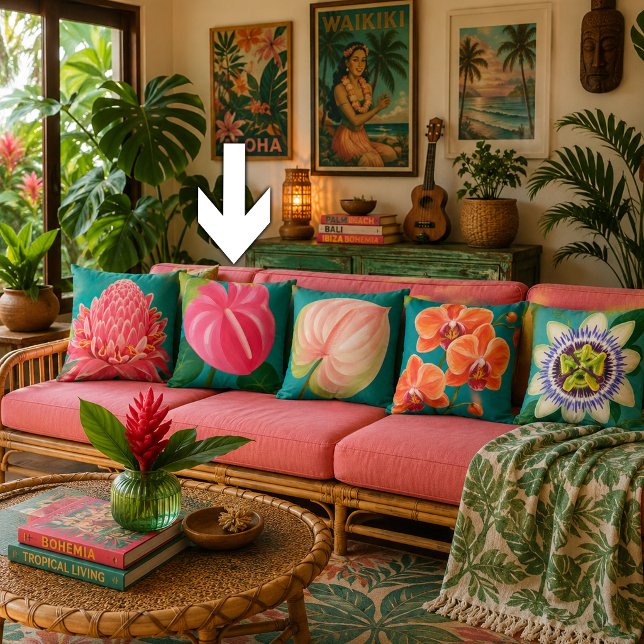 Tropical Flowers Plant Cushion (Creator Uploaded)