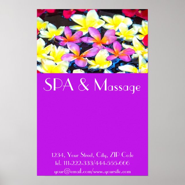 Tropical flowers poster (Front)