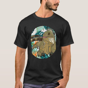 Tropical Flowers Reptile Animal Exotic Lizard  Igu T-Shirt