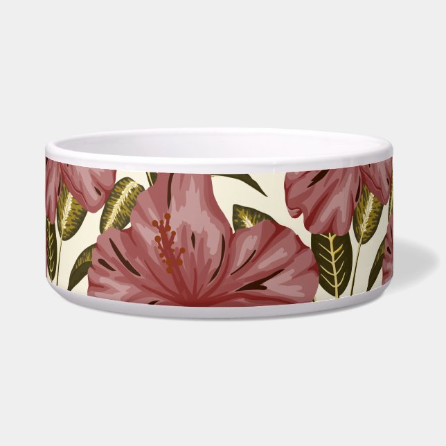 Tropical flowers seamless pattern | red flowers (Front)