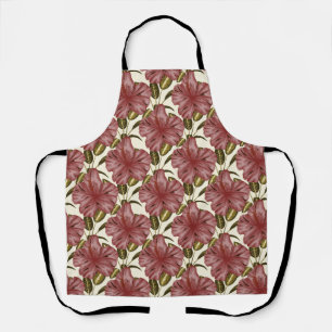 Tropical flowers seamless pattern   red flowers apron