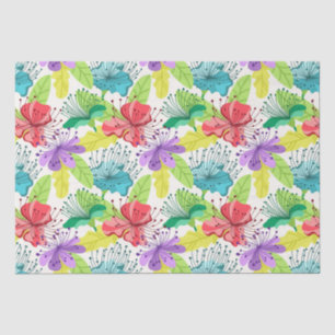 Tropical flowers seamless pattern tissue paper