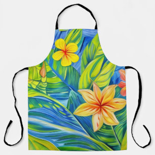 Tropical Flowers Three Apron
