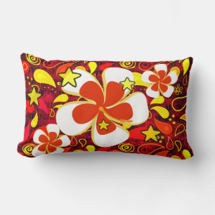 Tropical Flowers Throw Pillow