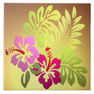 Tropical Flowers Tile