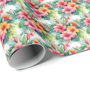 Tropical Flowers Wrapping Paper