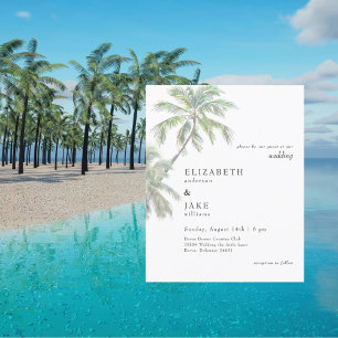 Tropical Foliage Budget Palm Tree Wedding