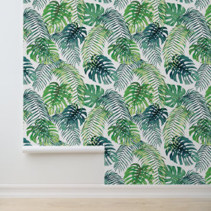Tropical Foliage Design Wallpaper