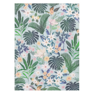 Tropical Foliage Floral Pattern Tablecloth