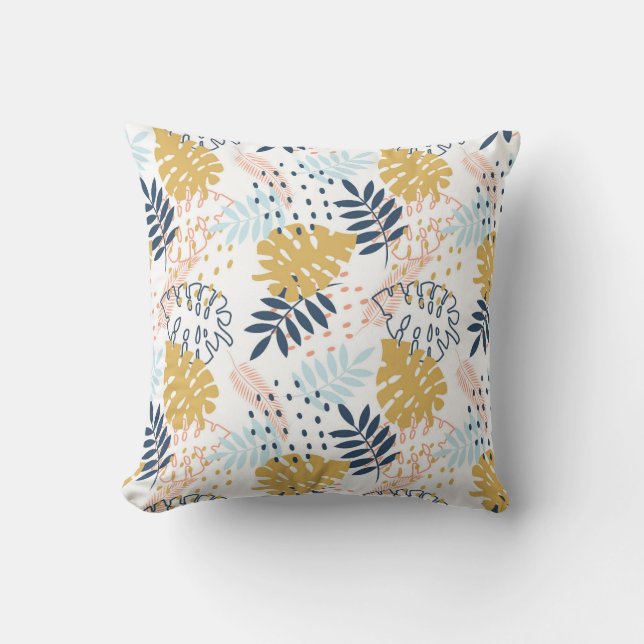 Tropical Foliage Fusion Cushion (Front)