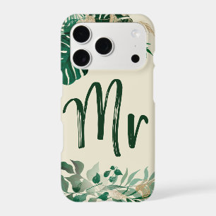 Tropical Foliage Groom's Trendy Mr & Mrs Matching