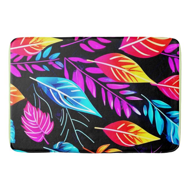 Tropical Foliage: Leaf Art Bath Mat (Front)