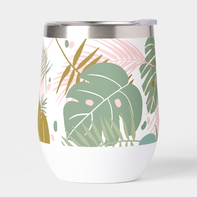 Tropical Foliage - Monstera And Palm Leaf Pattern (Left)