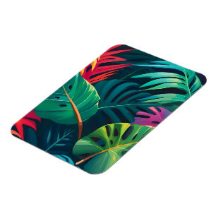 Tropical Foliage Watercolor Paradise Magnet
