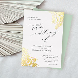 Tropical Foliage Wedding Gold
