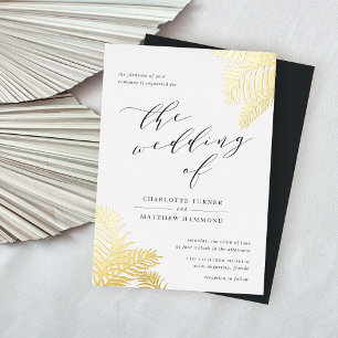 Tropical Foliage Wedding Gold