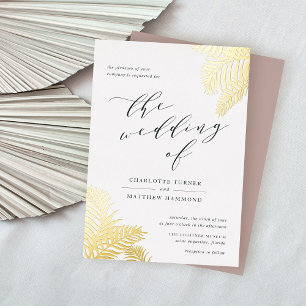 Tropical Foliage Wedding Gold