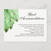 Tropical Foliage Wedding Guest Accommodations