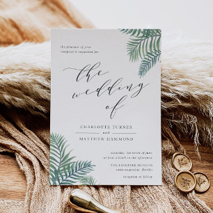 Tropical Foliage Wedding Invitation
