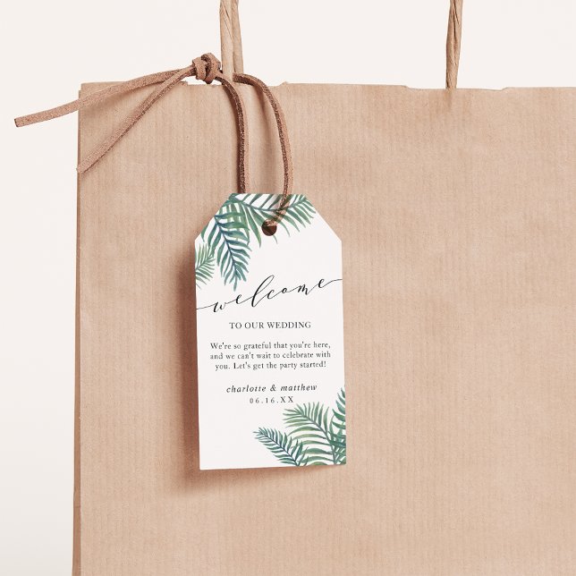Tropical Foliage Wedding Welcome Gift Tags (Creator Uploaded)