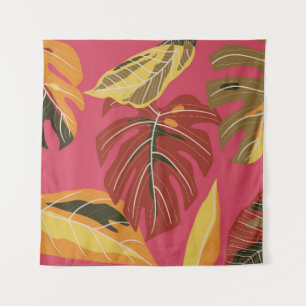 Tropical forest. Abstract nature illustration patt Tapestry