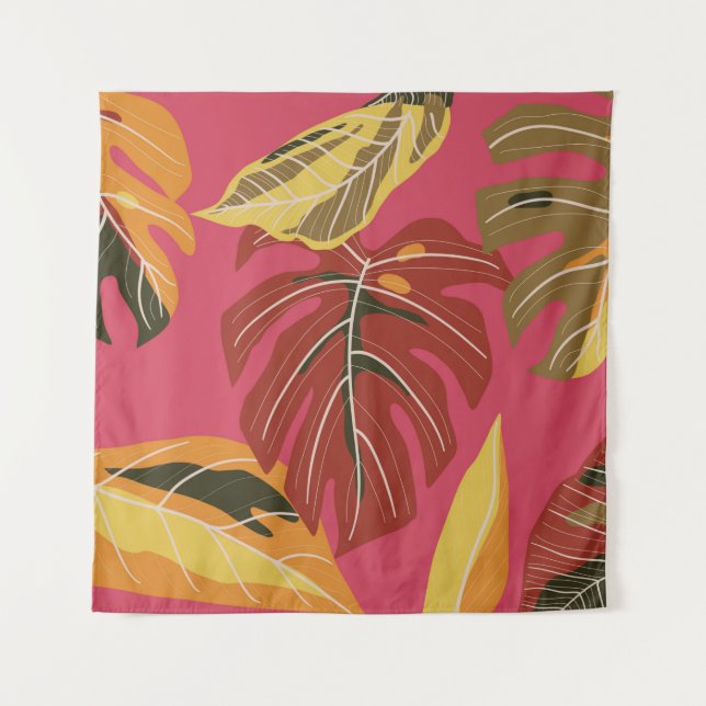 Tropical forest. Abstract nature illustration patt Tapestry (Front)
