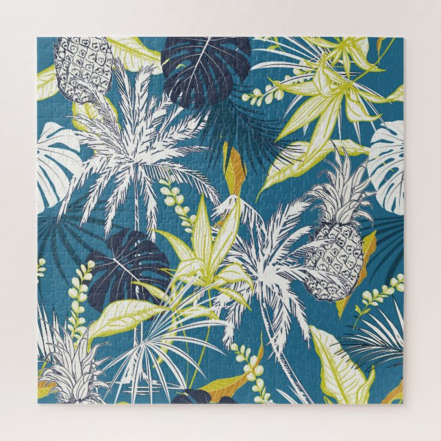 Tropical Forest: Colourful Hand Drawn. Jigsaw Puzzle (Vertical)