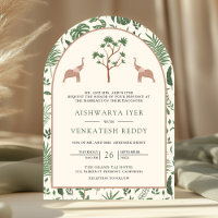 Tropical Forest Elephant Arch Photo Indian Wedding