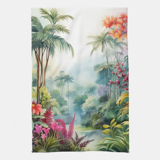 Tropical Forest Tea Towel (Vertical)