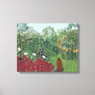 Tropical Forest with Monkeys, 1910 (oil on canvas) Canvas Print
