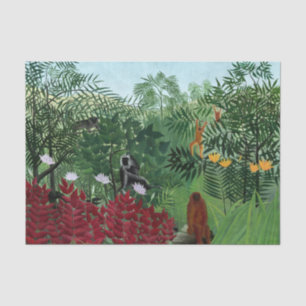 Tropical Forest with Monkeys Rousseau Fine Art Tissue Paper