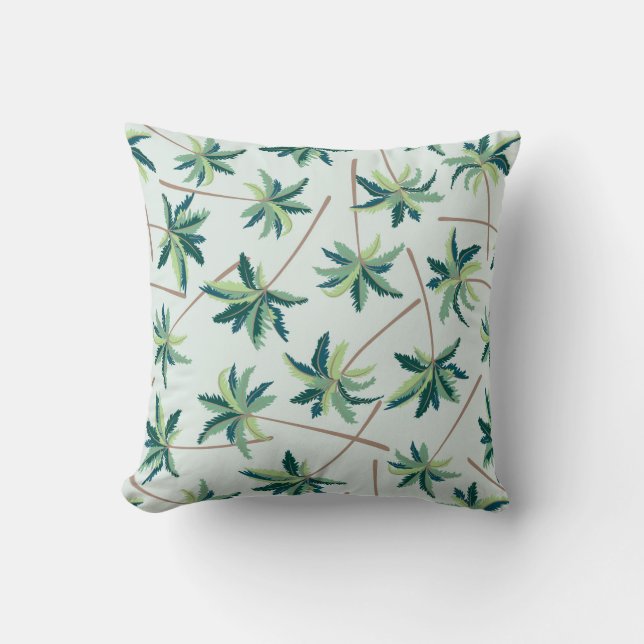 Tropical Foxtail Palm | Add Your Initial Cushion (Front)