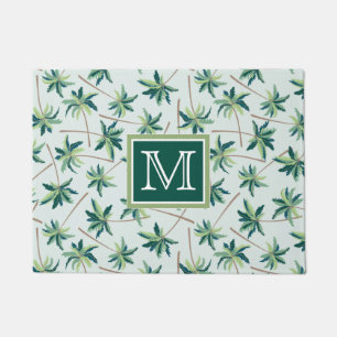Tropical Foxtail Palm Add Your Initial Doormat