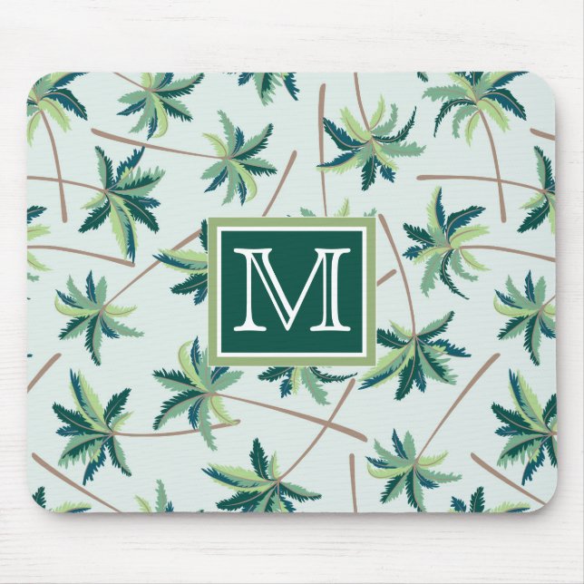 Tropical Foxtail Palm | Add Your Initial Mouse Pad (Front)