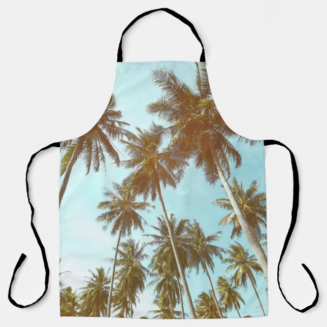 Tropical Frame: Abstract Palm Trees Apron (Front)