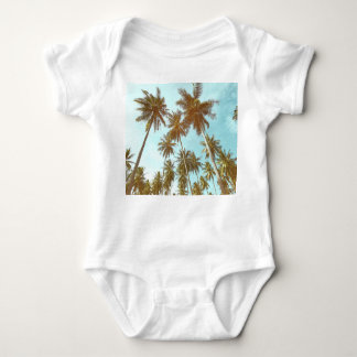 Tropical Frame: Abstract Palm Trees Baby Bodysuit