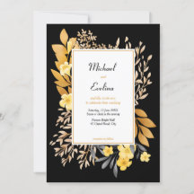 Tropical Frangipani Flower Wedding Invitation