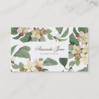 Tropical Fresh Green Flowers Business Card
