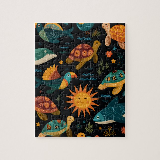 Tropical Friends Summer Puzzle Gift (Vertical)