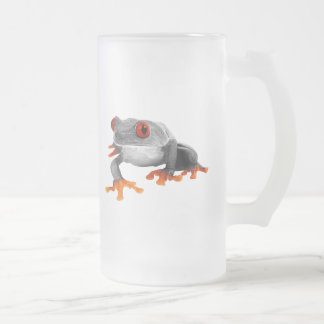 Tropical Frog Mug..! Frosted Glass Beer Mug