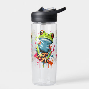 Tropical Frog Water Bottle - Colourful Frog prince