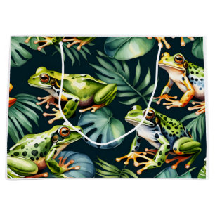 Tropical Frogs Large Gift Bag