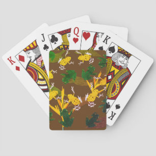 Tropical Frogs Pattern Playing Cards