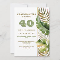 Tropical Fronds Birthday