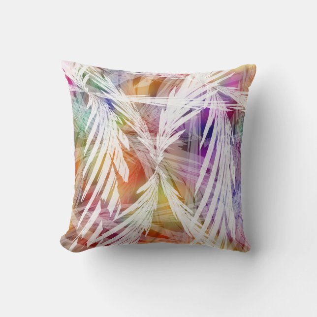 Tropical Fronds Cushion (Front)